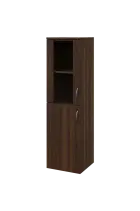 N 4 - 4DS kancelářská skříň, 1-dveřová/prosklená, levá, 1450x400x400, ořech královský